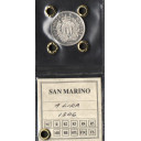 1906 1 Lira Argento Quasi/Fdc - Fdc Certificato di Garanzia San Marino